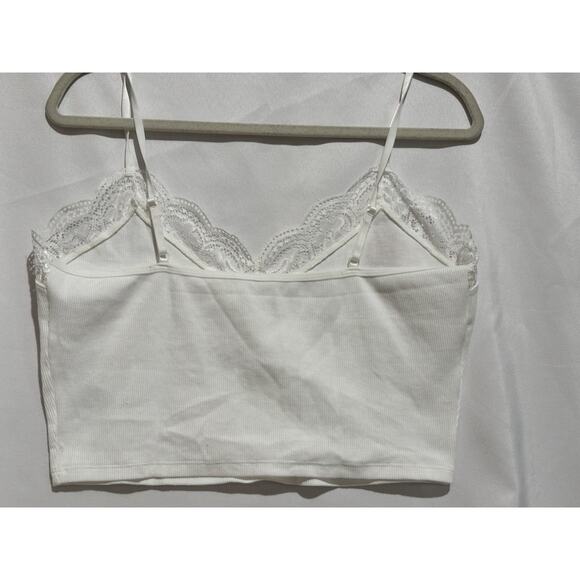New RS Love Crop Tank Camisole Top Sz XXL White Lace Babydoll Festival Sexy - Picture 7 of 8